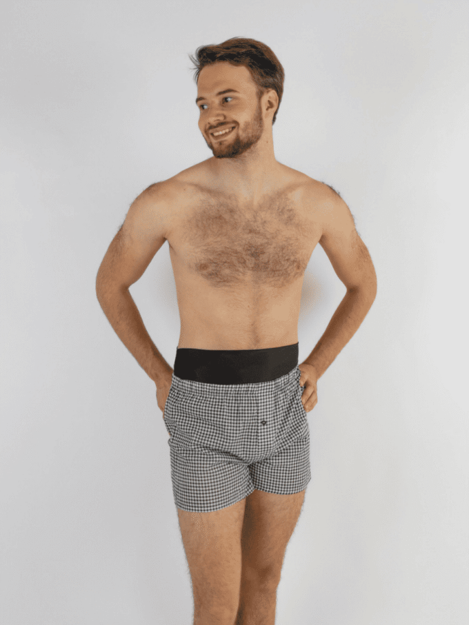 Bandeau de bain pour stomie homme Inti'med. Plage et piscine. Protection solaire 50+