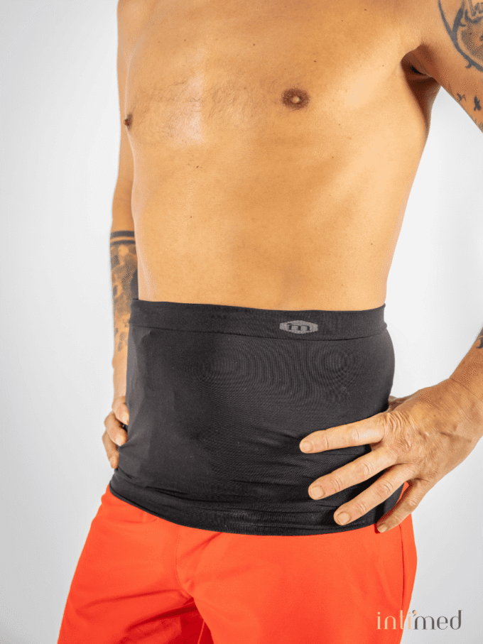 Bandeau intimed pour stomie homme, coloris noir