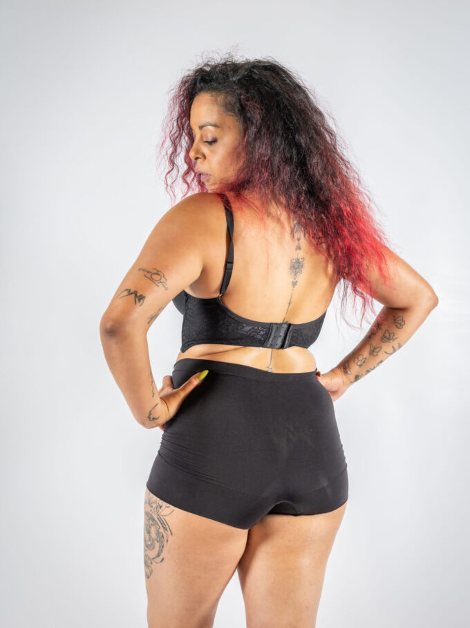 Boxer stomie femme noir - taille haute