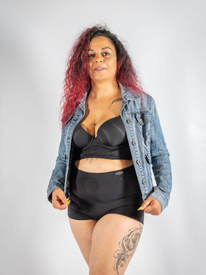 Boxer stomie femme noir - taille haute